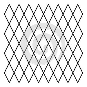 Argyle Diamond Seamless Pattern Vector Line Drawing