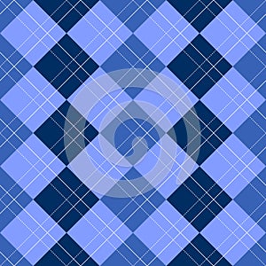 Argyle Pattern Blue