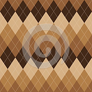 Argyle pattern brown rhombus seamless texture