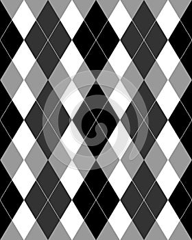 Argyle Pattern Grayscale EPS photo