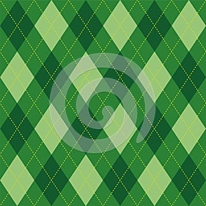 Argyle pattern green rhombus seamless texture