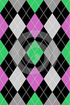 Argyle Pattern Pink & Green EPS