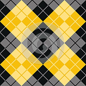 Argyle Pattern in Yellow and Black