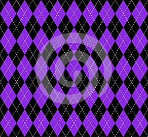 Argyle plaid in proton purple colors photo