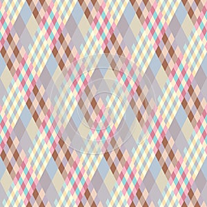 Argyle seamless vector pattern background. Pattern of a rhombuses.
