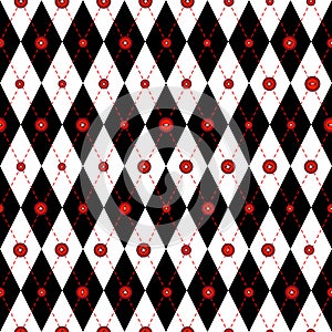 Argyle seamless vector pattern background. Pattern of a rhombuses.