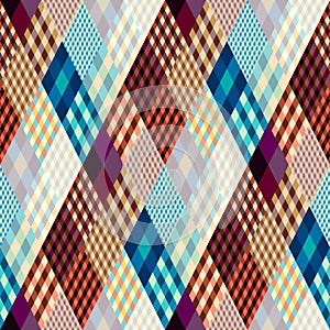 Argyle seamless vector pattern background. Pattern of a rhombuses.