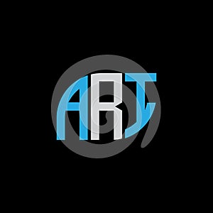 ARI letter logo design on black background.ARI creative initials letter logo concept.ARI letter design