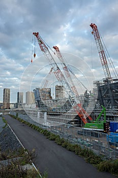 Ariake arena under construction, Japan Tokyo
