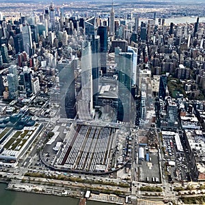 Arial of Hudson Yards - New York City