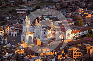 Arial view on Basilica of Our Lady of Copacabana, Bolivia