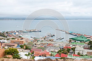 Arial view of Mosselbay harbor