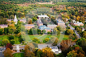 Arial view of a Phillips Academy in the Fall