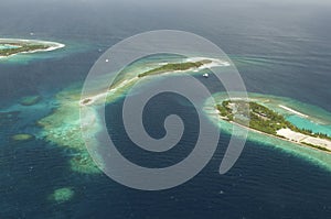 Arial view of a resort island