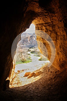 Arid cave in the Bardenas Reales