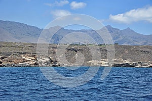 Arid coastal view in Costa Adeje, Tenerife, Canary Islands