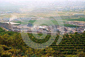 Arid crushing quarry in Castellon province