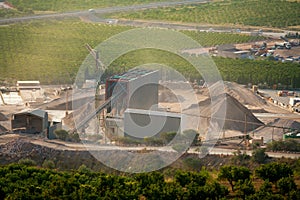 Arid crushing quarry in Castellon province