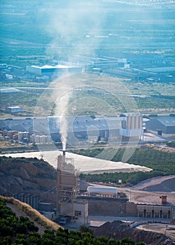 Arid crushing quarry in Castellon province