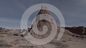 arid desert landscape of Cafayate at quebrada de las conchas