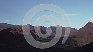 arid desert landscape of Cafayate at quebrada de las conchas