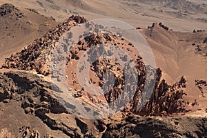 Arid desert and strange stones