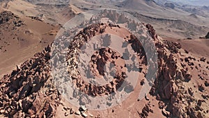 Arid desert and strange stones