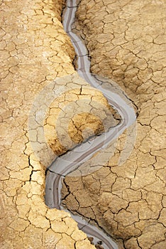 Arid ground /mud river photo