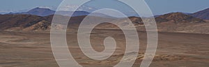 Arid landscape alongside the Pan American Highway in Chile