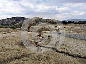 Arid landscape at the Mud Volcanoes