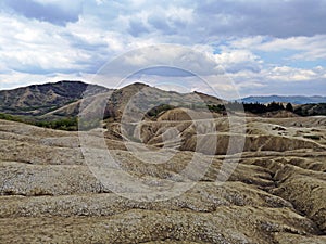 Arid landscape at the Mud Volcanoes