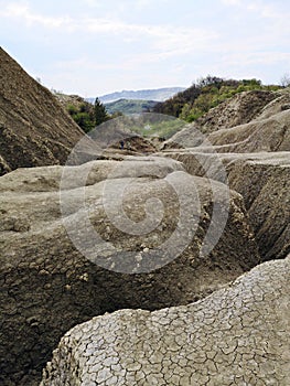 Arid landscape at the Mud Volcanoes