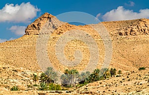 Arid landscape near Chenini in South Tunisia