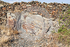 Arid landscape near the village of Patones de Arriba, Spain photo