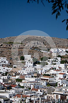 Arid lanscape in Lindos