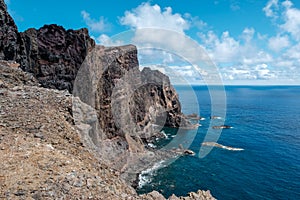 Arid mountains next to the sea