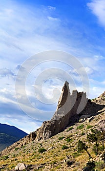 Arid Mountainside in Yellowstone