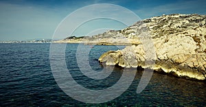 Arid rocky Calanques de Marseille