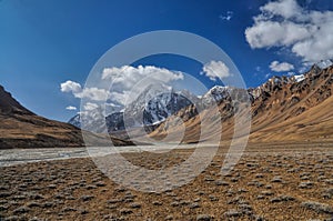 Arid valley in Tajikistan