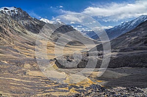 Arid valley in Tajikistan