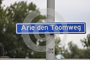 Arie den toomweg named after Nieuwwerkerk resistance hero In Rotterdam heijplaat photo
