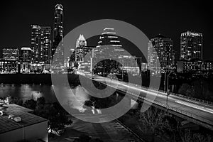 Ariel Austin Cityscape Low Light Skyline at Night Long Exposure photo