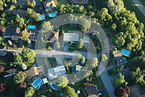 Ariel view of houses photo