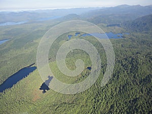 Ariel View of Misty Fjords in Ketchikan Alaska Tongass National Forest