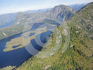 Ariel View of Misty Fjords in Ketchikan Alaska Tongass National Forest