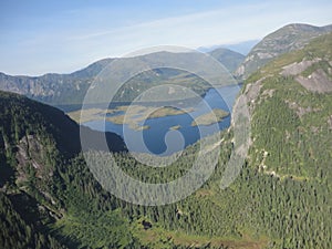 Ariel View of Misty Fjords in Ketchikan Alaska Tongass National Forest