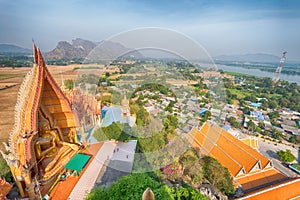 Ariel view temple in Kanchanaburi