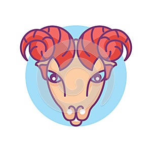 Aries. Vector illustration decorative design