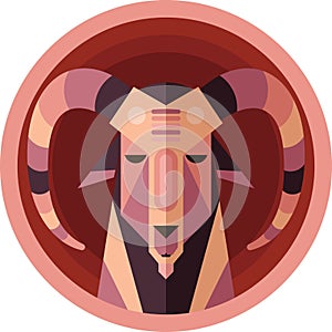 Aries. Vector illustration decorative design