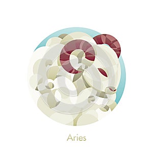 Aries. Vector illustration decorative design